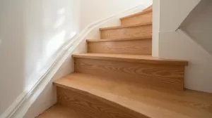Wykończenie schodów przy ścianie